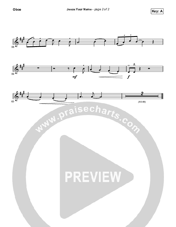 Jesus Your Name (Choral Anthem SATB) Oboe (Travis Cottrell / Arr. Travis Cottrell)