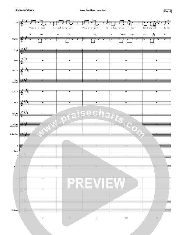 Jesus Your Name (Choral Anthem SATB) Orchestration (Travis Cottrell / Arr. Travis Cottrell)