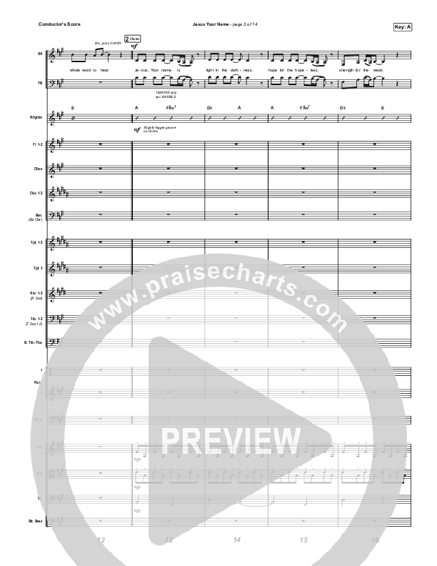 Jesus Your Name (Choral Anthem SATB) Orchestration (Travis Cottrell / Arr. Travis Cottrell)