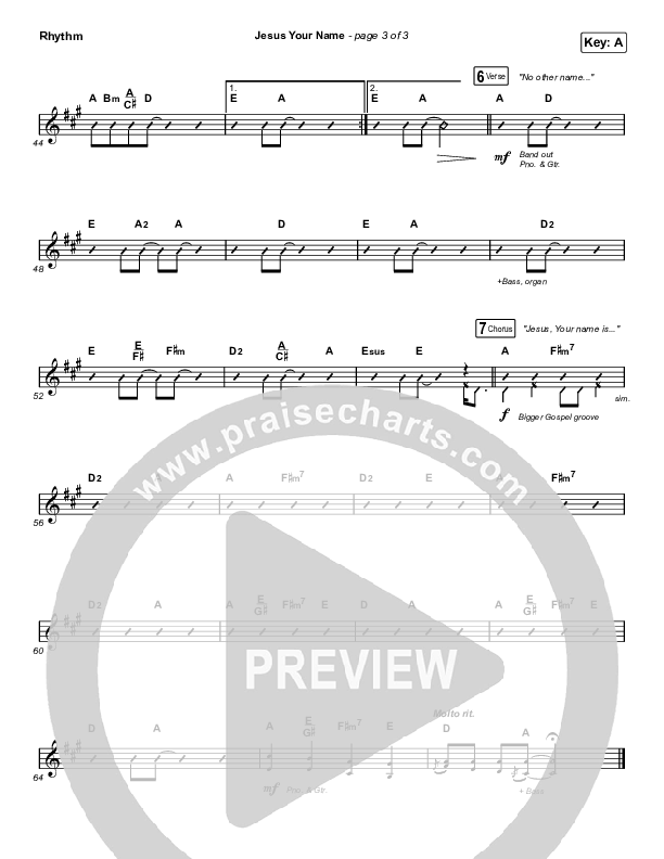 Jesus Your Name (Choral Anthem SATB) Rhythm Pack (Travis Cottrell / Arr. Travis Cottrell)