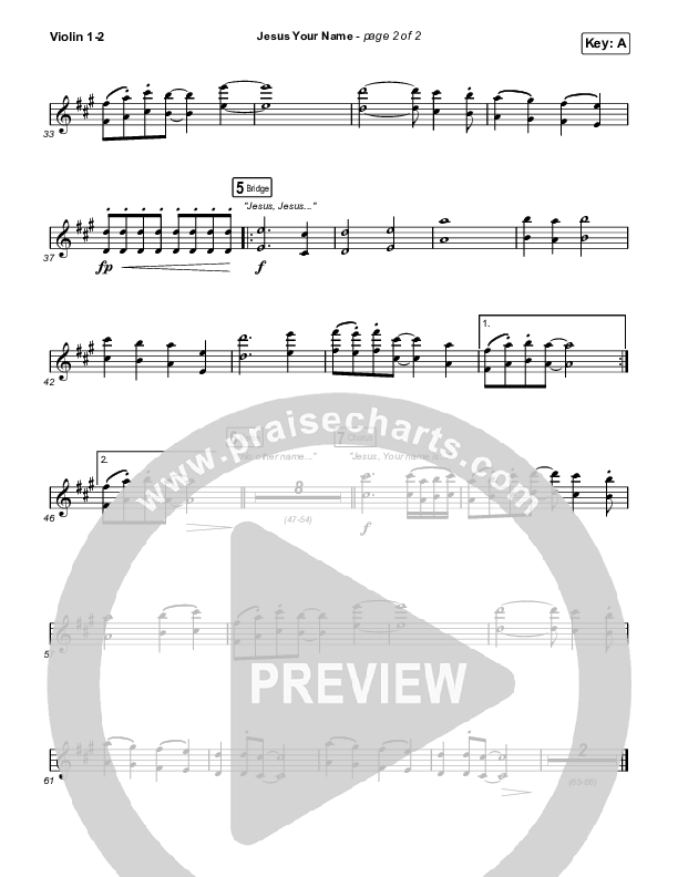 Jesus Your Name (Choral Anthem SATB) String Pack (Travis Cottrell / Arr. Travis Cottrell)