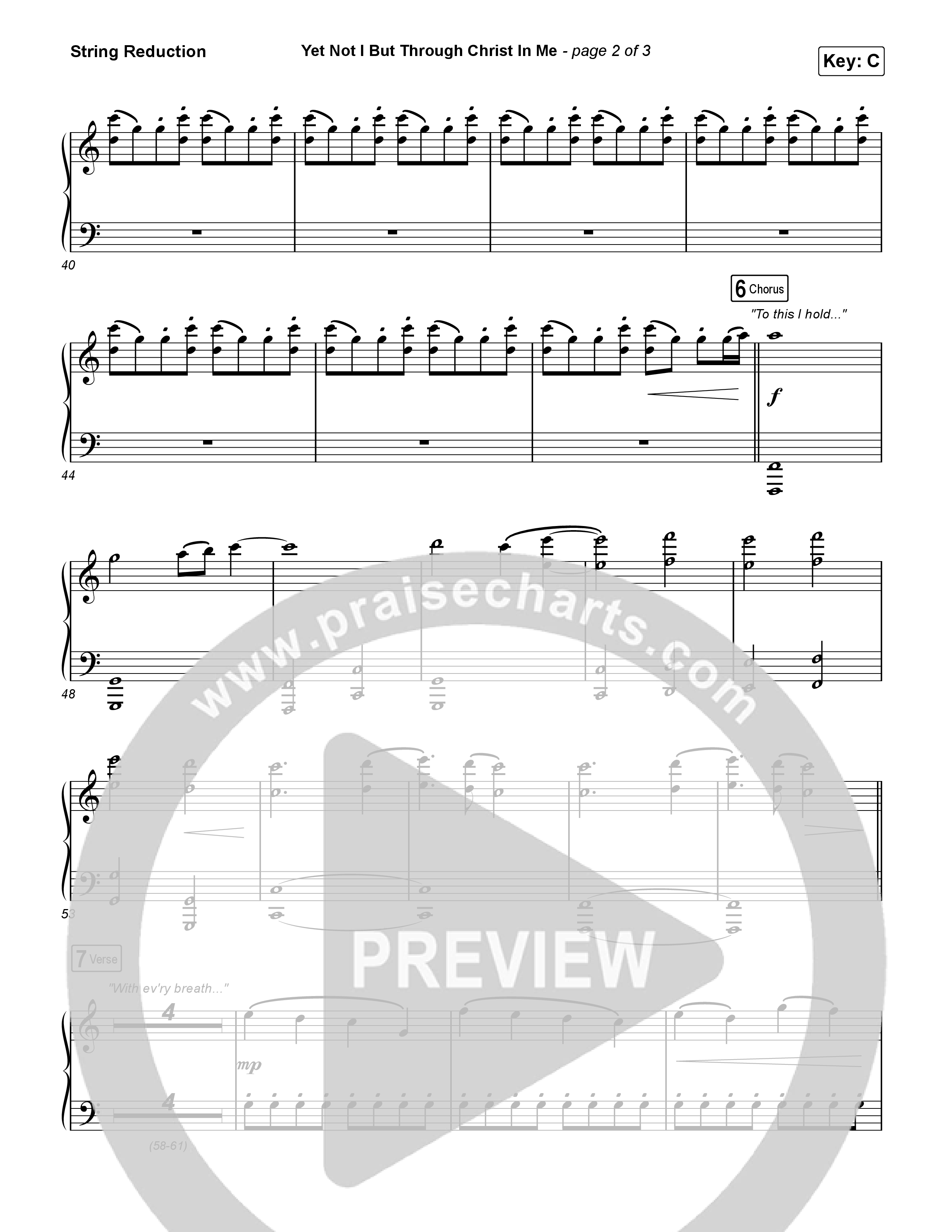 Yet Not I But Through Christ In Me (Choral Anthem SATB) String Reduction (Travis Cottrell / Lily Cottrell / Arr. Travis Cottrell)
