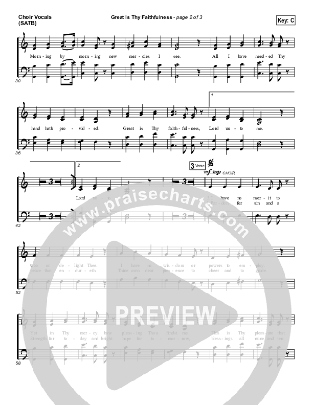 Great Is Thy Faithfulness (Choral Anthem SATB) Choir Sheet (SATB) (Austin Stone Worship / Arr. Luke Gambill)