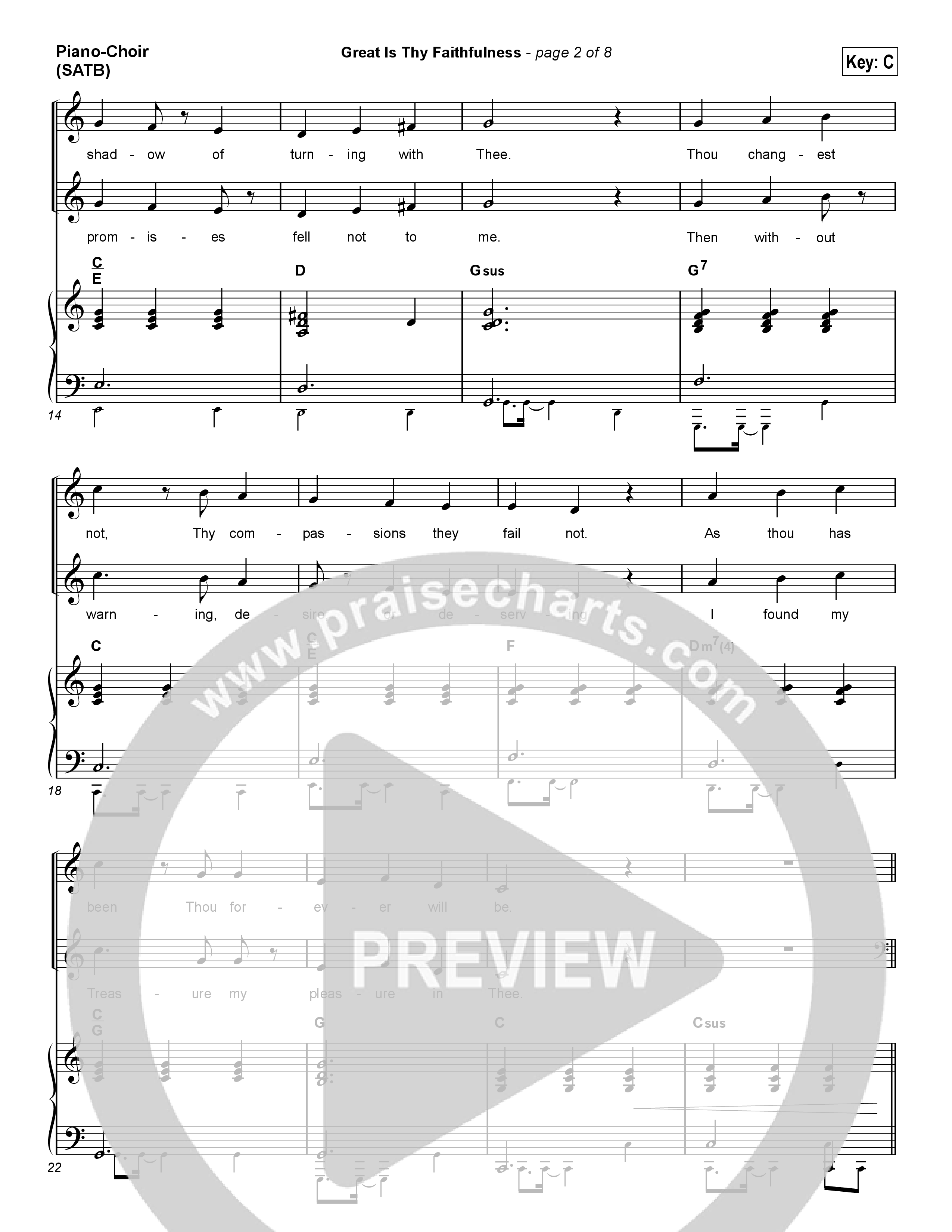 Great Is Thy Faithfulness (Choral Anthem SATB) Piano/Vocal (SATB) (Austin Stone Worship / Arr. Luke Gambill)