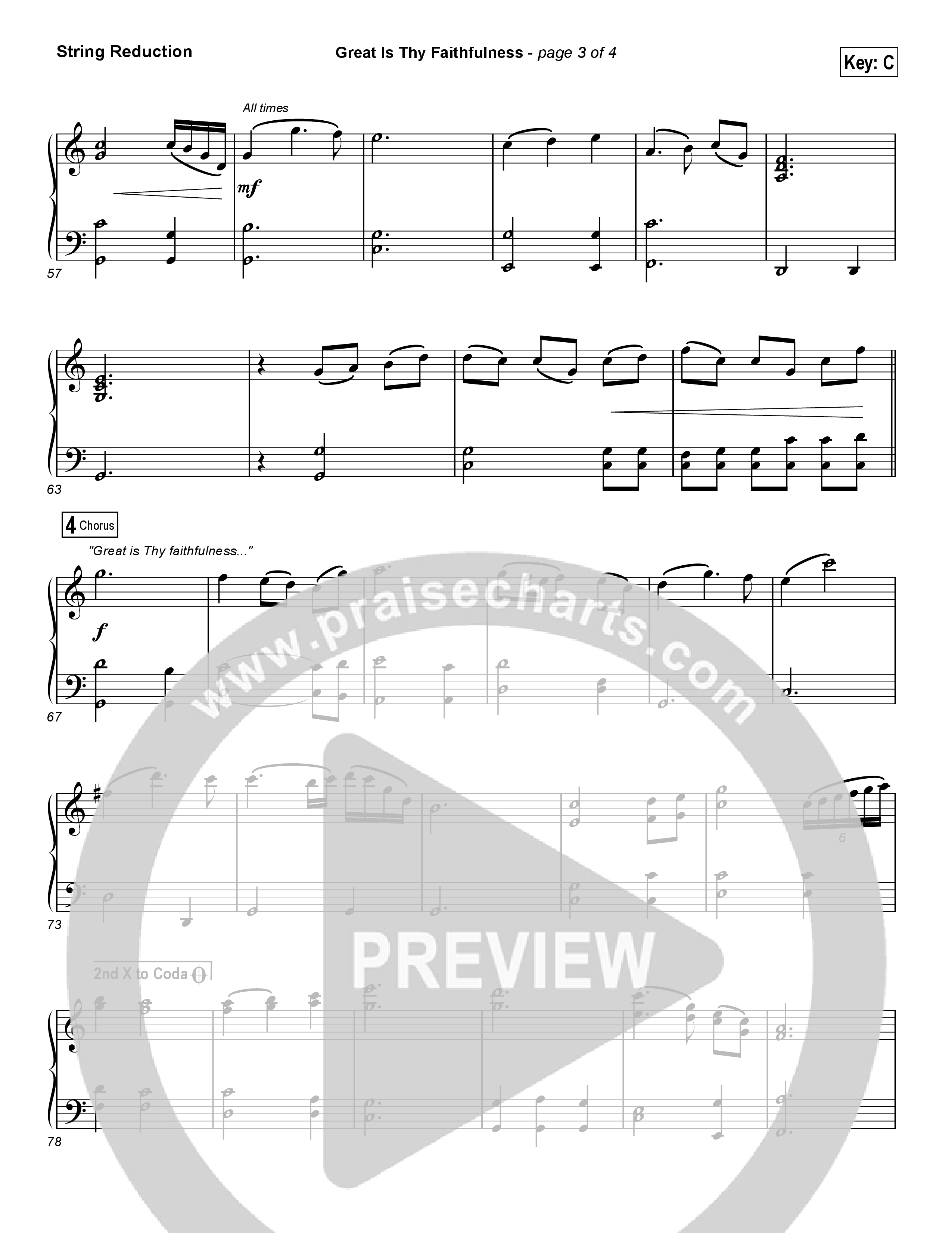 Great Is Thy Faithfulness (Choral Anthem SATB) String Reduction (Austin Stone Worship / Arr. Luke Gambill)