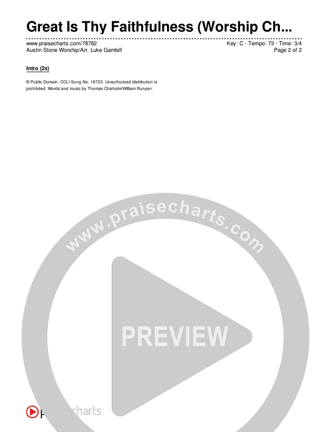 Great Is Thy Faithfulness (Worship Choir SAB) Chords & Lyrics (Austin Stone Worship / Arr. Luke Gambill)