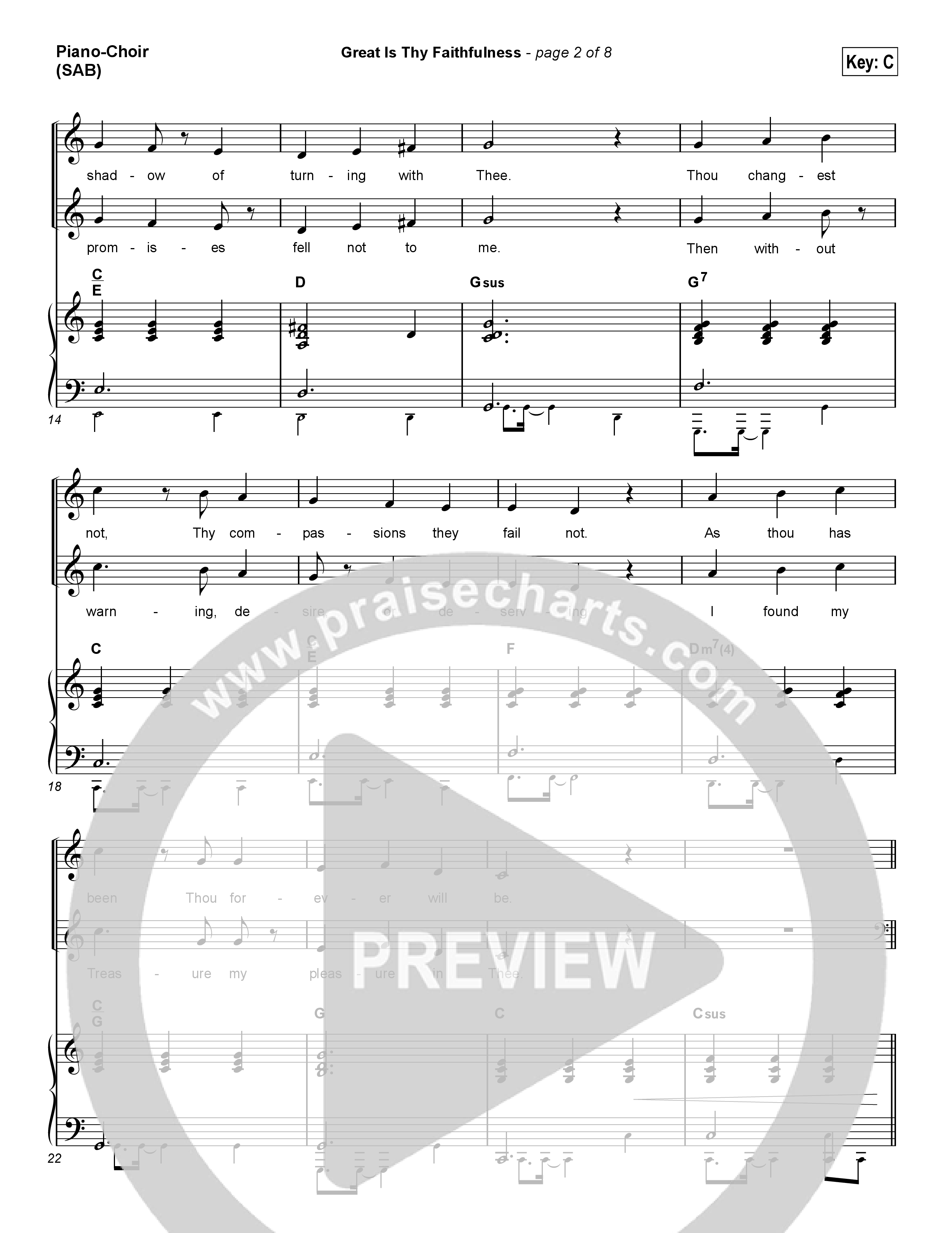 Great Is Thy Faithfulness (Worship Choir SAB) Piano/Choir (SAB) (Austin Stone Worship / Arr. Luke Gambill)