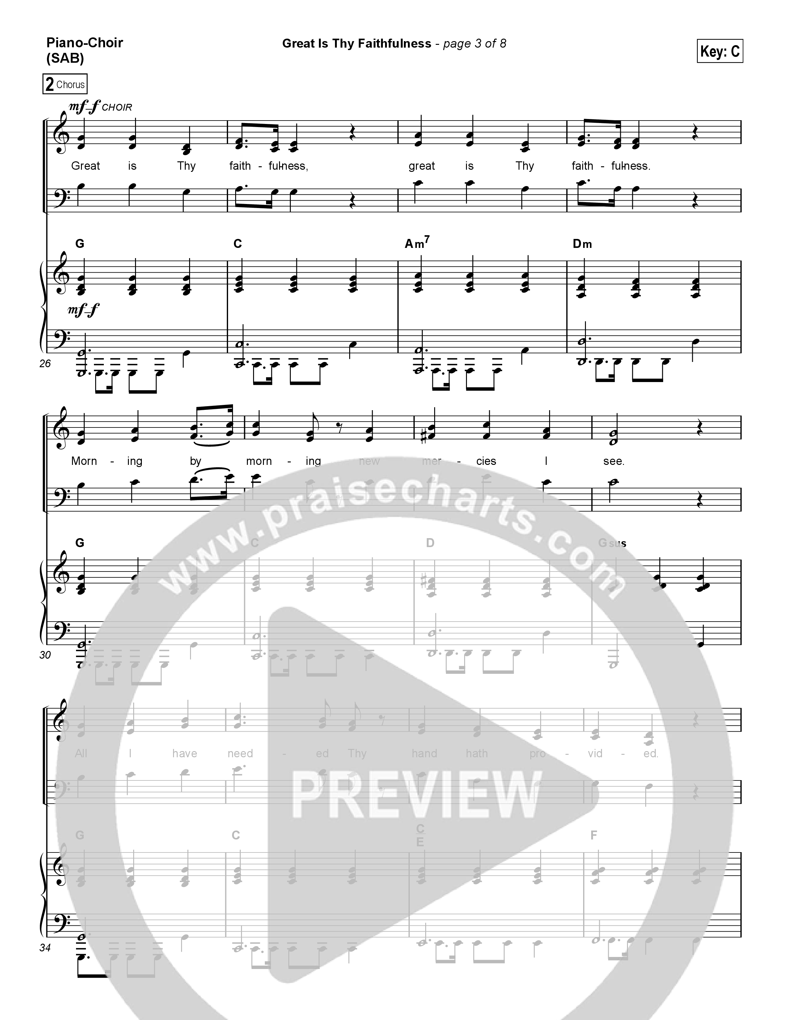 Great Is Thy Faithfulness (Worship Choir SAB) Piano/Choir (SAB) (Austin Stone Worship / Arr. Luke Gambill)