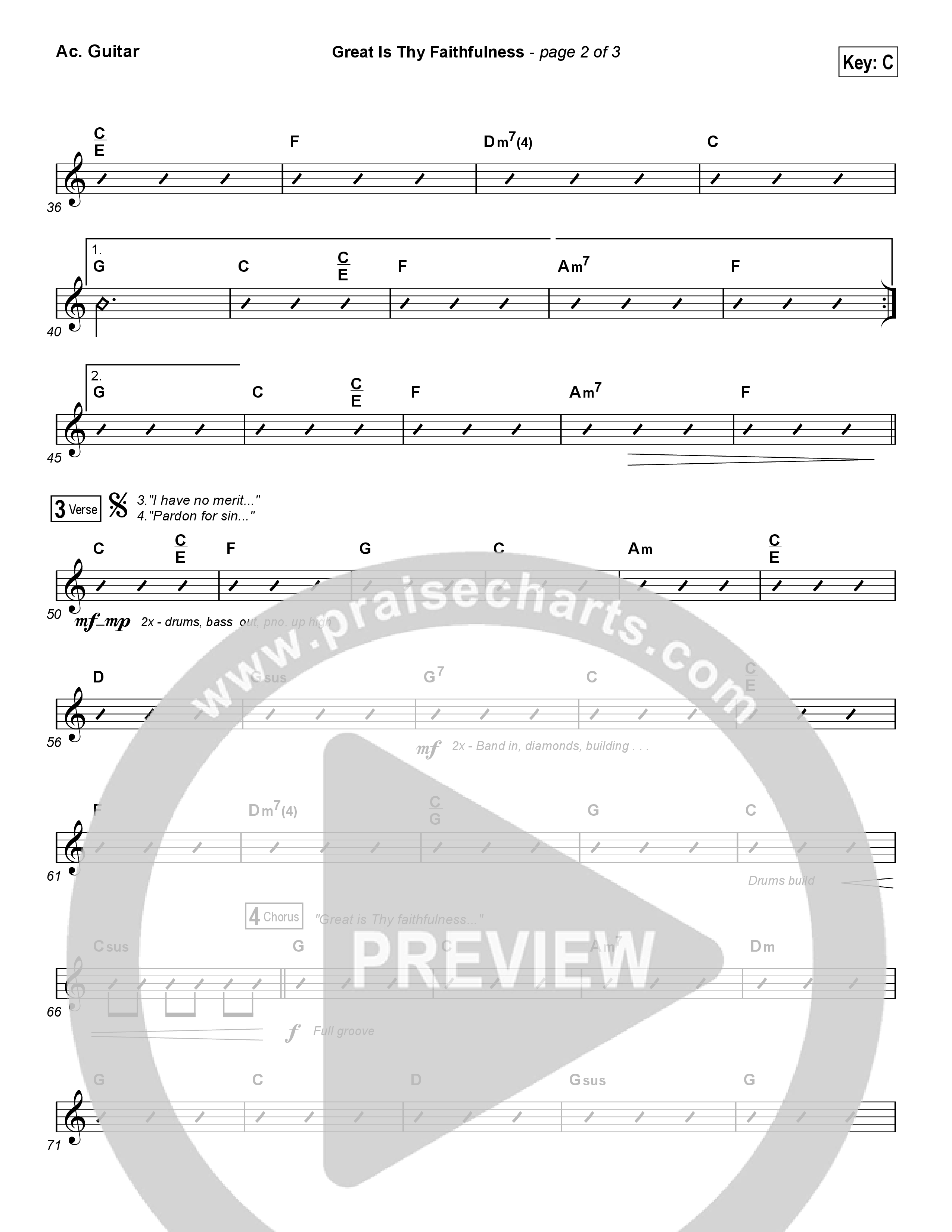 Great Is Thy Faithfulness (Sing It Now SATB) Acoustic Guitar (Austin Stone Worship / Arr. Luke Gambill)