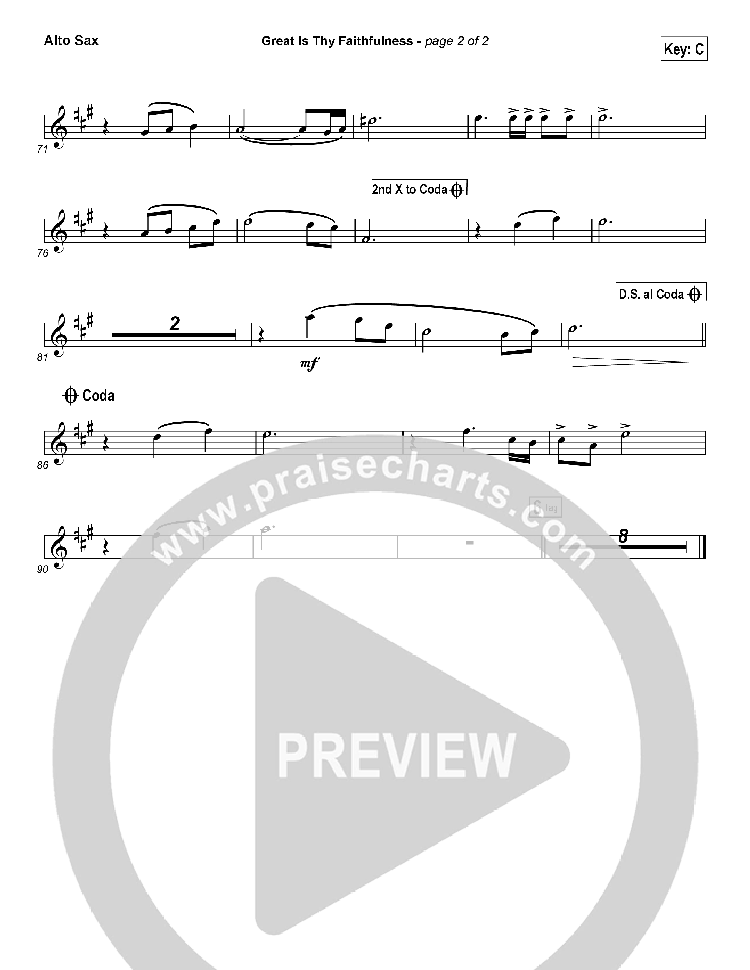 Great Is Thy Faithfulness (Sing It Now SATB) Alto Sax (Austin Stone Worship / Arr. Luke Gambill)