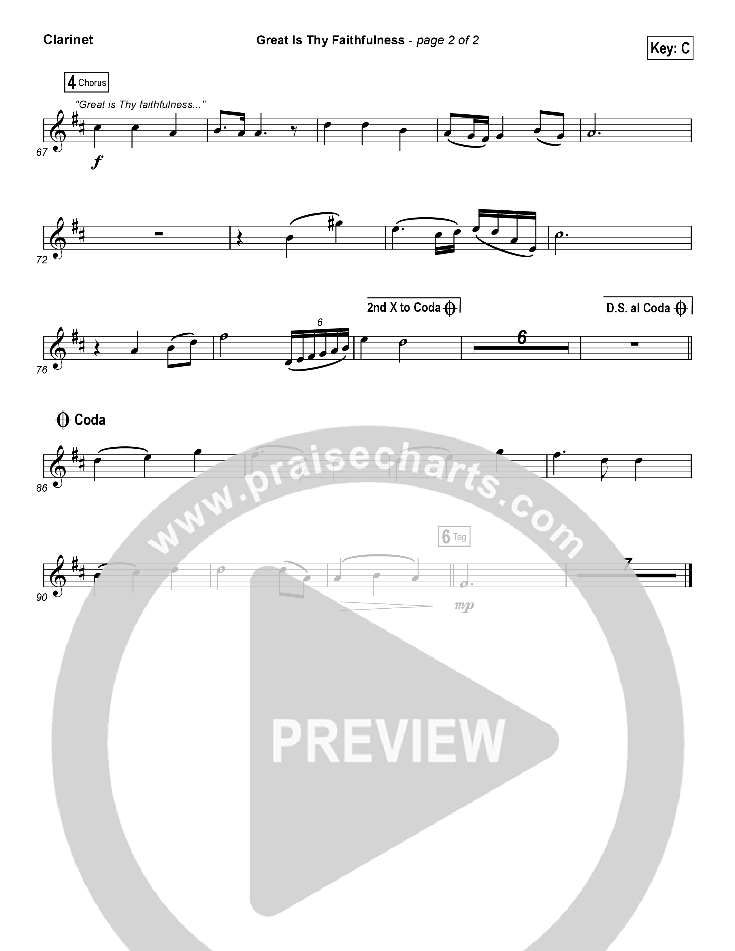 Great Is Thy Faithfulness (Sing It Now SATB) Clarinet (Austin Stone Worship / Arr. Luke Gambill)