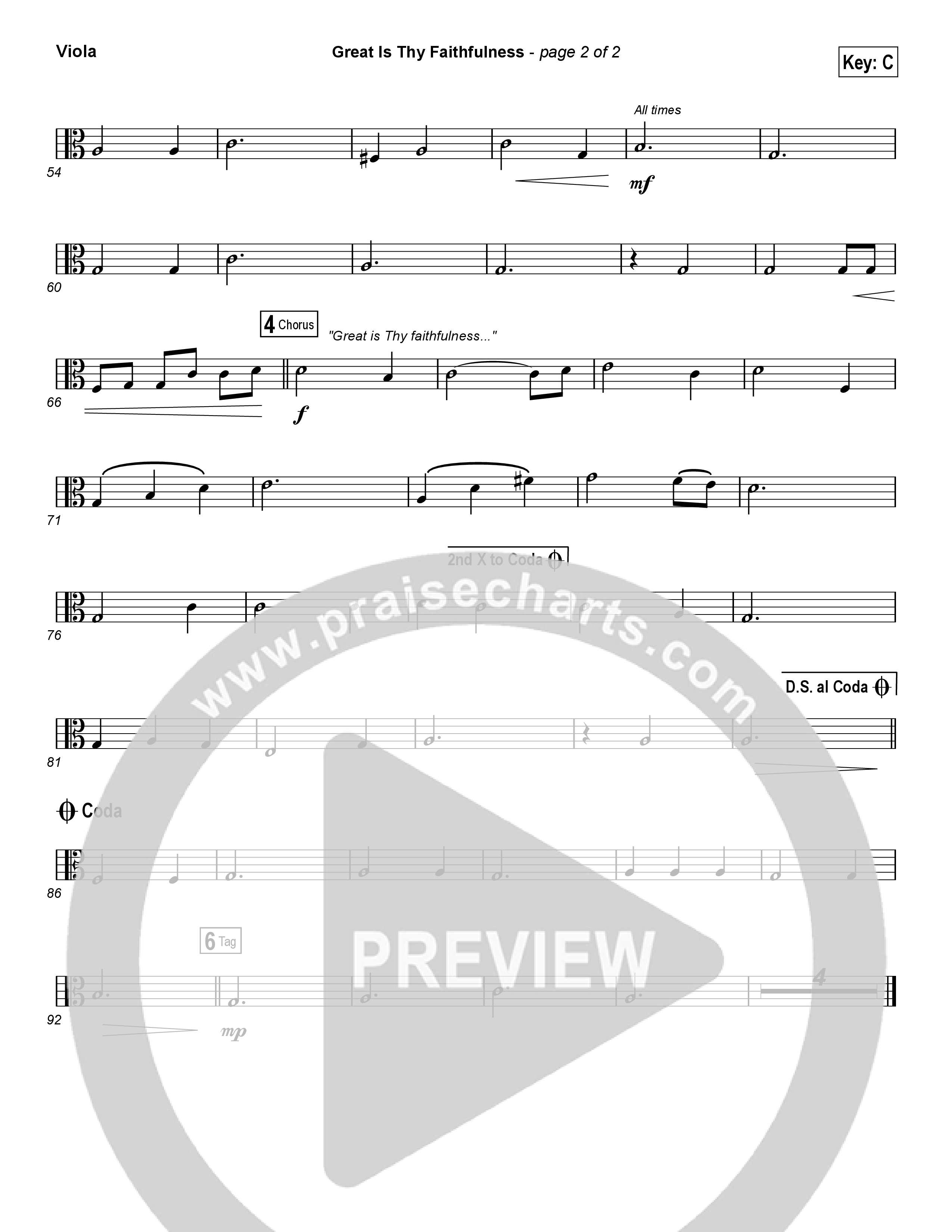 Great Is Thy Faithfulness (Sing It Now SATB) Viola (Austin Stone Worship / Arr. Luke Gambill)