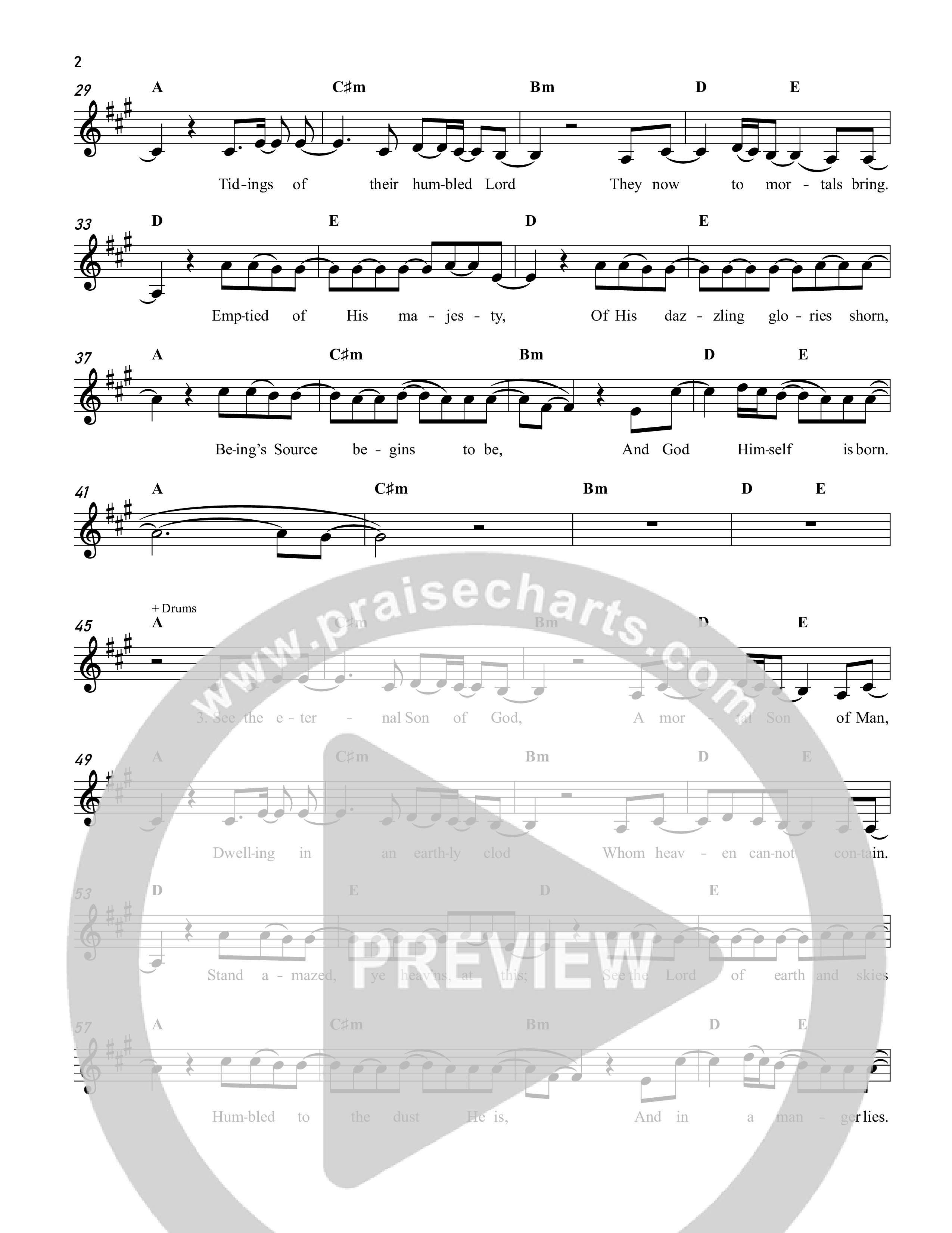 Glory Be To God On High Lead Sheet Melody (Reawaken Hymns)