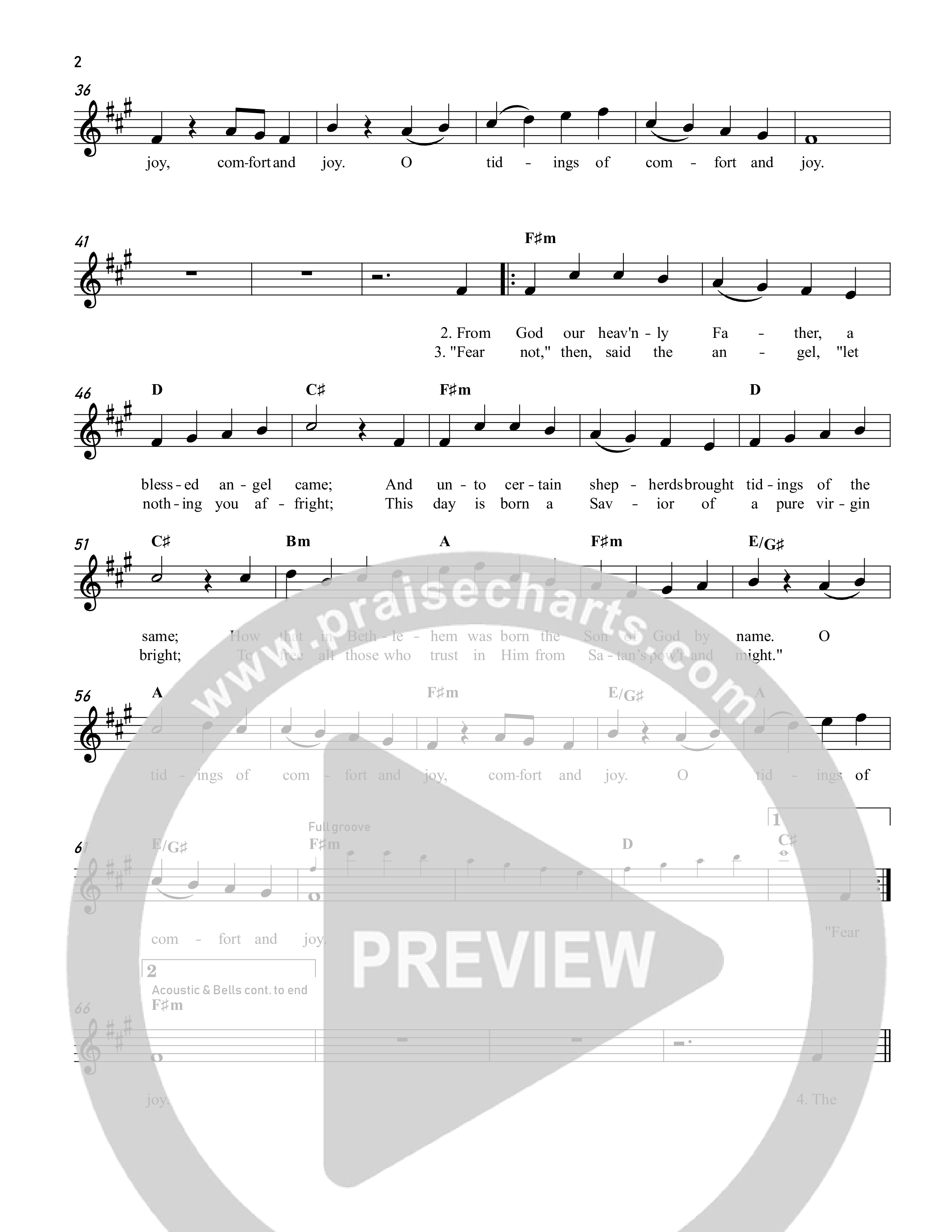 God Rest You Merry Gentlemen Lead Sheet Melody (Reawaken Hymns)