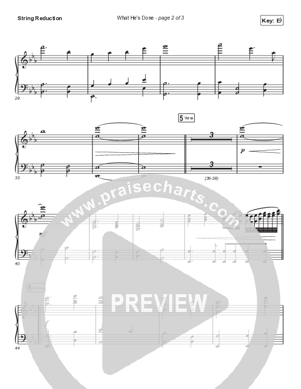 What He's Done (Unison/2-Part Choir) String Reduction (Passion / Kristian Stanfill / Tasha Cobbs Leonard / Anna Golden / Arr. Luke Gambill)