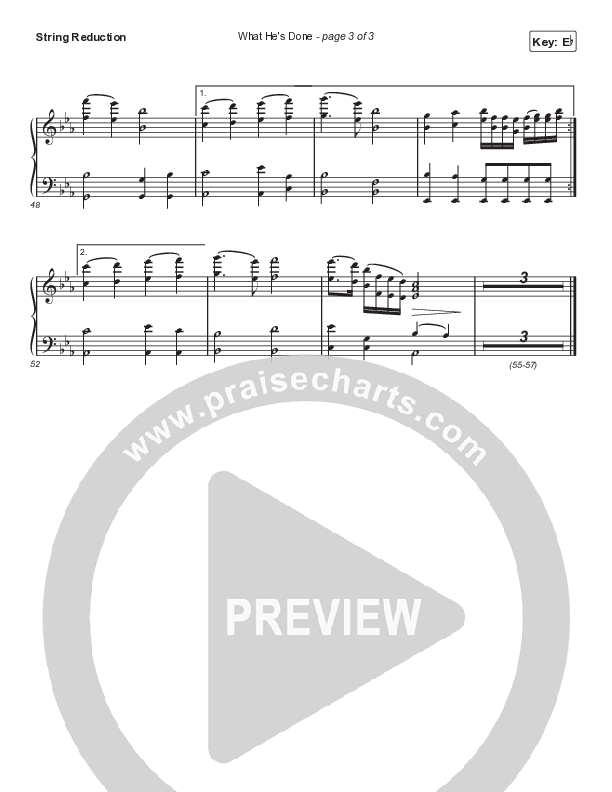 What He's Done (Unison/2-Part Choir) String Reduction (Passion / Kristian Stanfill / Tasha Cobbs Leonard / Anna Golden / Arr. Luke Gambill)