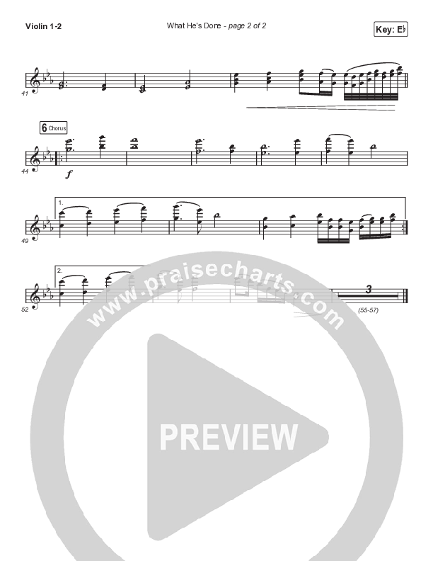 What He's Done (Unison/2-Part Choir) String Pack (Passion / Kristian Stanfill / Tasha Cobbs Leonard / Anna Golden / Arr. Luke Gambill)