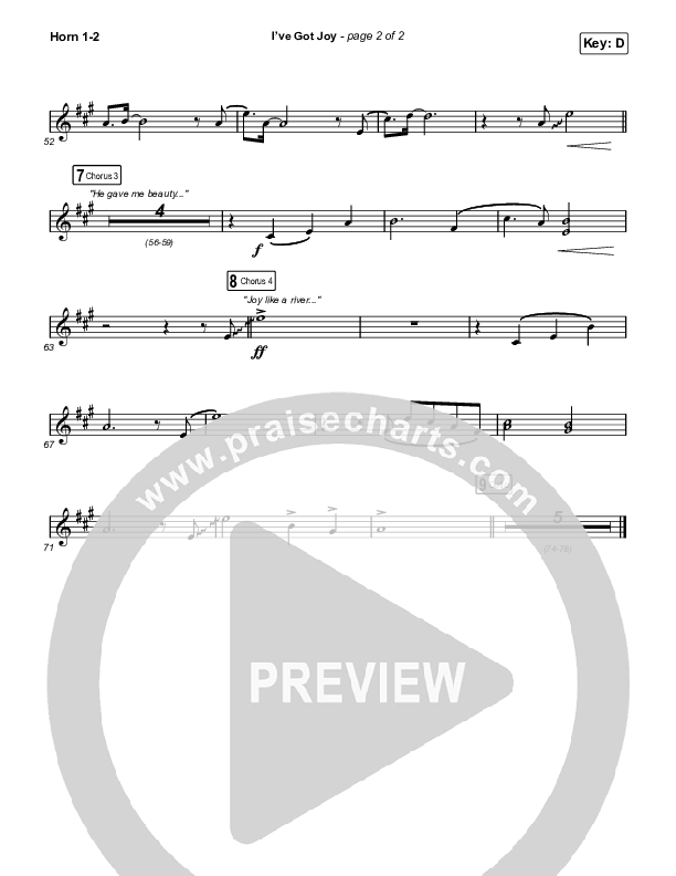 I've Got Joy (Choral Anthem SATB) Brass Pack (CeCe Winans / Arr. Erik Foster)