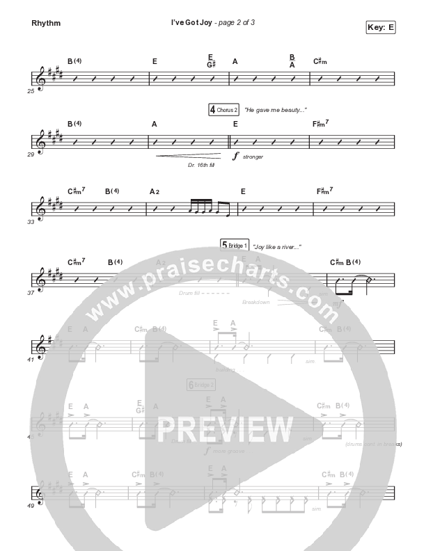 I've Got Joy (Sing It Now SATB) Rhythm Pack (CeCe Winans / Arr. Erik Foster)