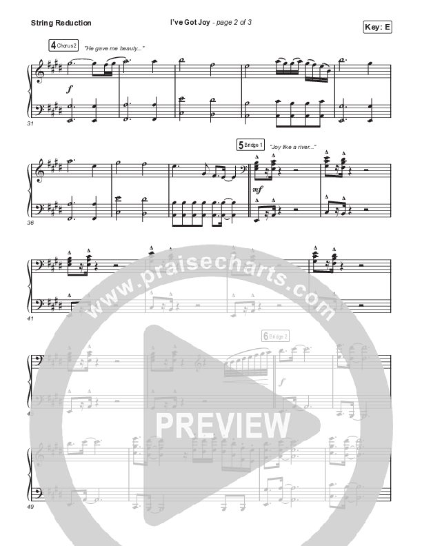 I've Got Joy (Sing It Now SATB) String Reduction (CeCe Winans / Arr. Erik Foster)