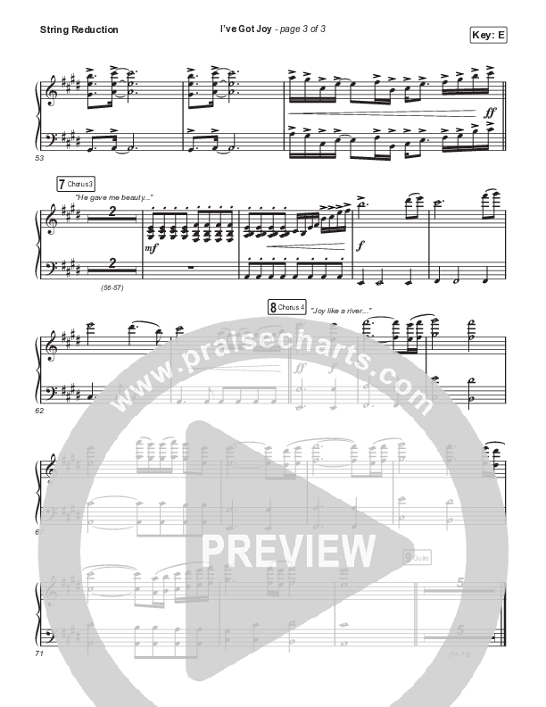 I've Got Joy (Sing It Now SATB) String Reduction (CeCe Winans / Arr. Erik Foster)