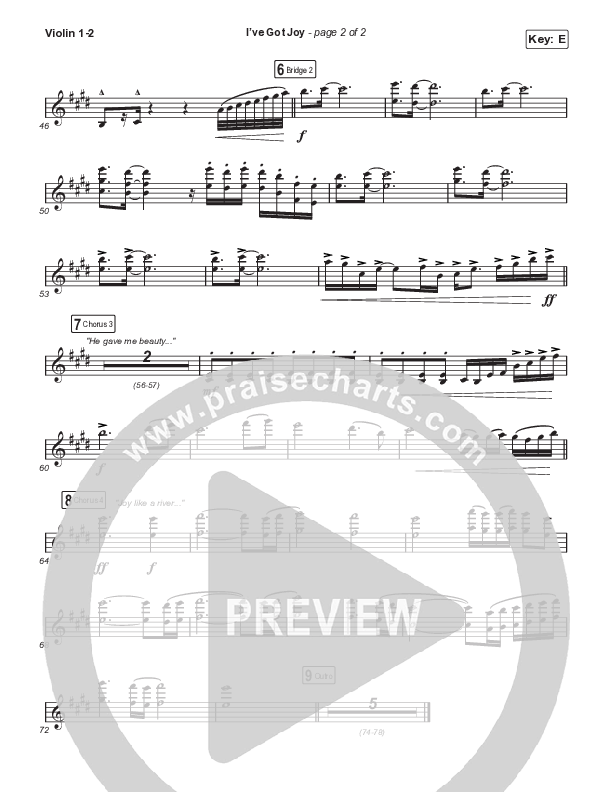 I've Got Joy (Sing It Now SATB) String Pack (CeCe Winans / Arr. Erik Foster)