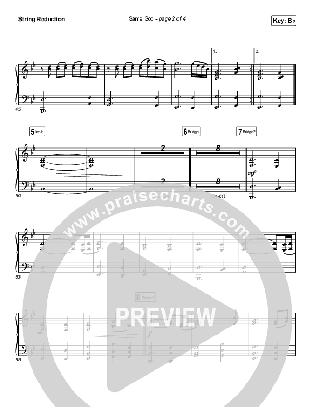 Same God (Unison/2-Part Choir) String Reduction (Elevation Worship / Jonsal Barrientes / Arr. Luke Gambill)