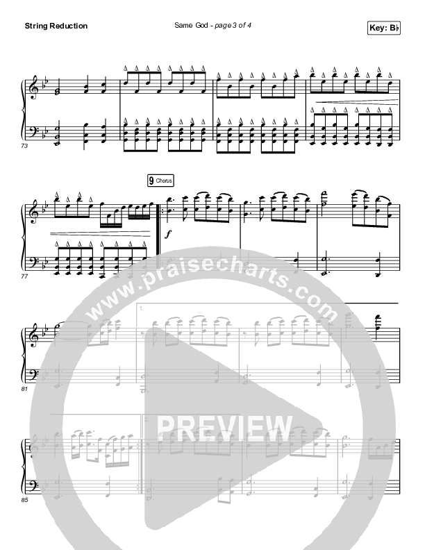 Same God (Unison/2-Part Choir) String Reduction (Elevation Worship / Jonsal Barrientes / Arr. Luke Gambill)