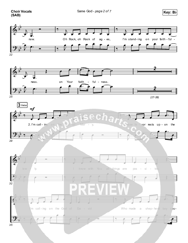 Same God (Worship Choir SAB) Choir Sheet (SAB) (Elevation Worship / Jonsal Barrientes / Arr. Luke Gambill)