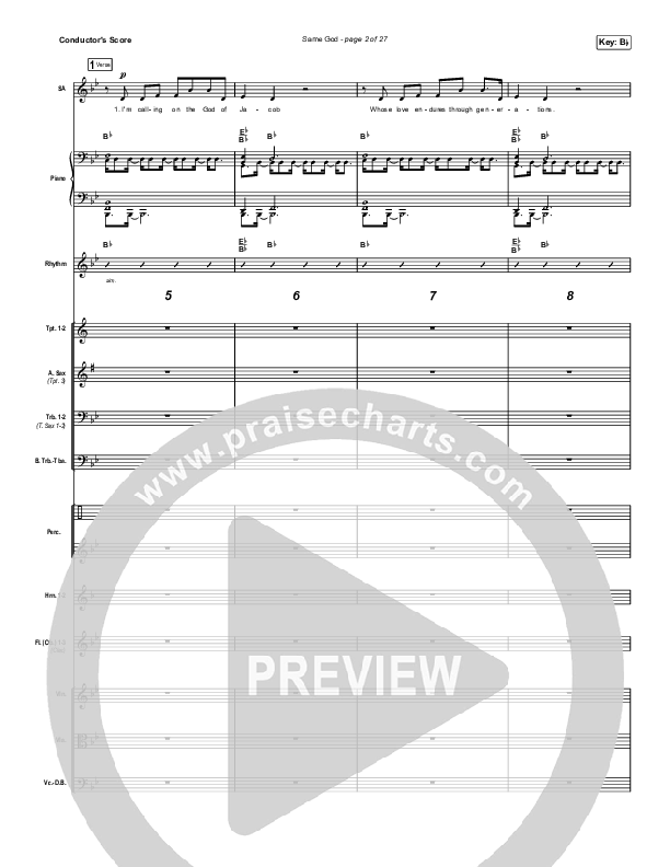 Same God (Worship Choir SAB) Orchestration (No Vocals) (Elevation Worship / Jonsal Barrientes / Arr. Luke Gambill)