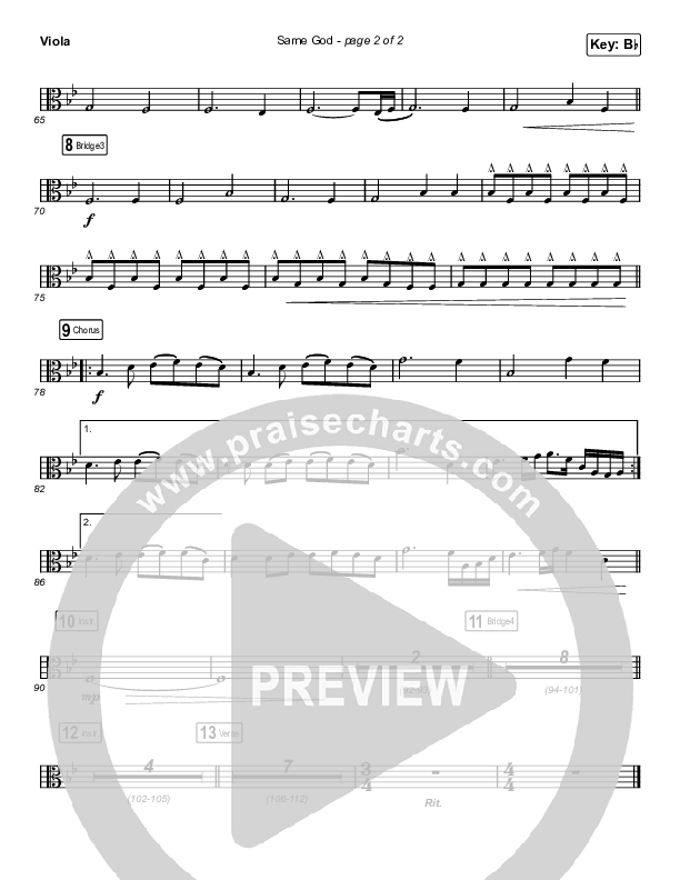 Same God (Worship Choir SAB) Viola (Elevation Worship / Jonsal Barrientes / Arr. Luke Gambill)
