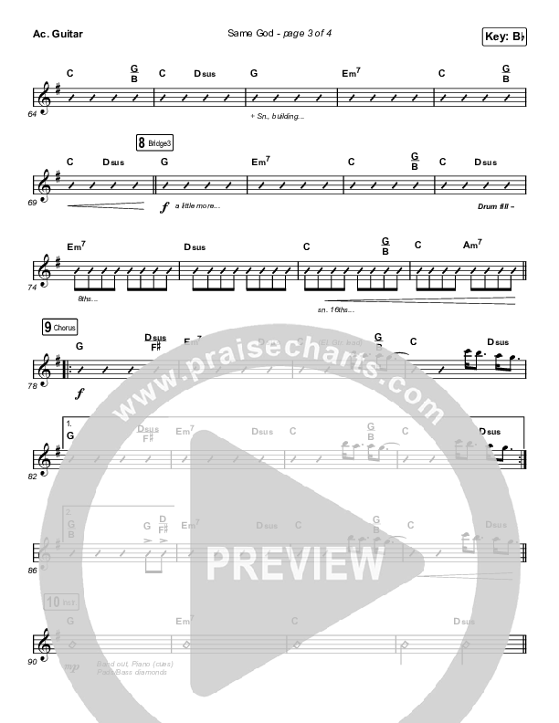 Same God (Sing It Now SATB) Acoustic Guitar (Elevation Worship / Jonsal Barrientes / Arr. Luke Gambill)