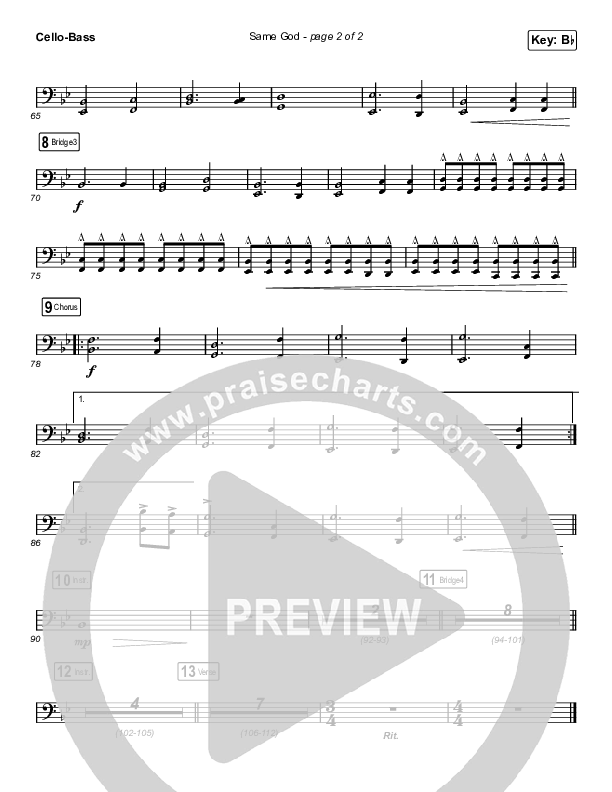 Same God (Sing It Now SATB) Cello/Bass (Elevation Worship / Jonsal Barrientes / Arr. Luke Gambill)