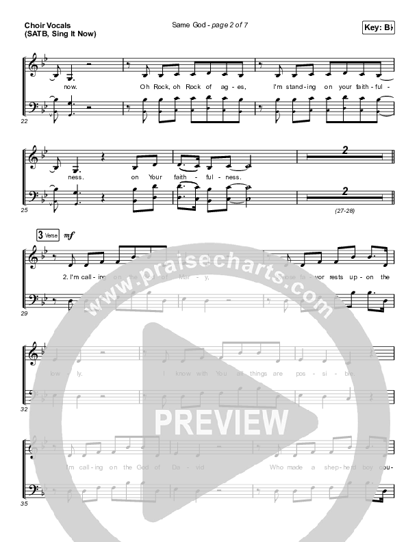 Same God (Sing It Now SATB) Choir Sheet (SATB) (Elevation Worship / Jonsal Barrientes / Arr. Luke Gambill)