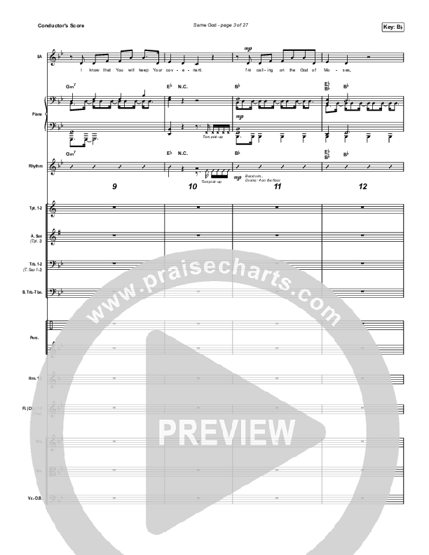 Same God (Sing It Now SATB) Conductor's Score (Elevation Worship / Jonsal Barrientes / Arr. Luke Gambill)