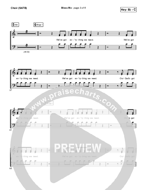 Bless Me Choir Sheet (SATB) (Kirk Franklin / Maverick City Music)