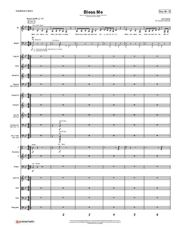 Bless Me Conductor's Score (Kirk Franklin / Maverick City Music)