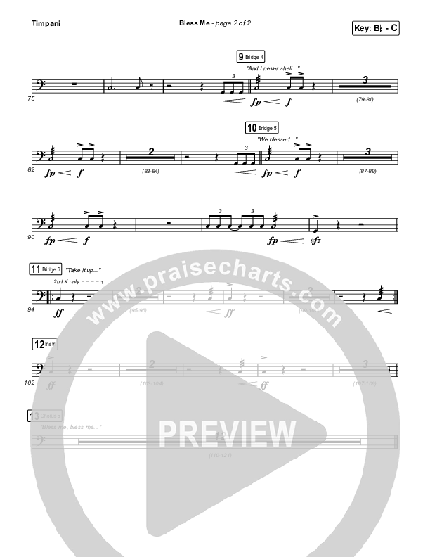 Bless Me Timpani (Kirk Franklin / Maverick City Music)