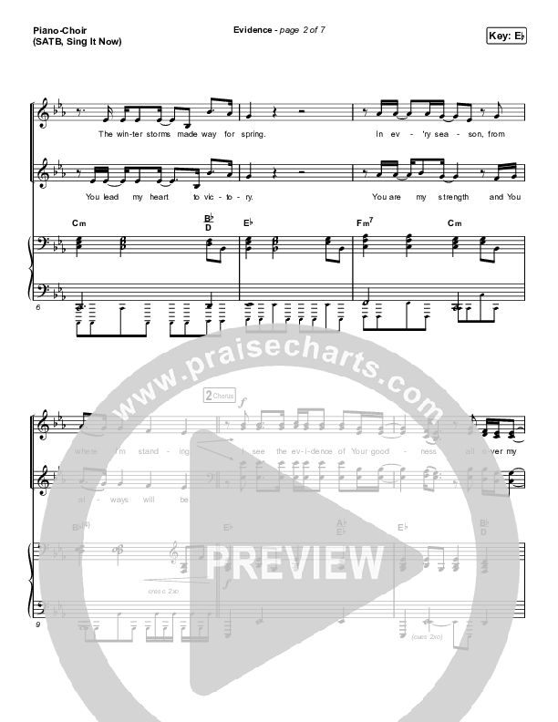 Evidence (Sing It Now SATB) Piano/Choir (SATB) (Josh Baldwin / Arr. Luke Gambill)