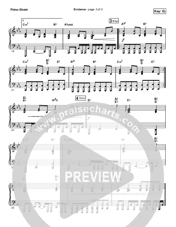 Evidence (Sing It Now SATB) Piano Sheet (Josh Baldwin / Arr. Luke Gambill)