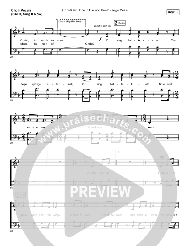 Christ Our Hope In Life And Death (Sing It Now SATB) Choir Sheet (SATB) (Matt Papa / Keith & Kristyn Getty / Arr. Luke Gambill)
