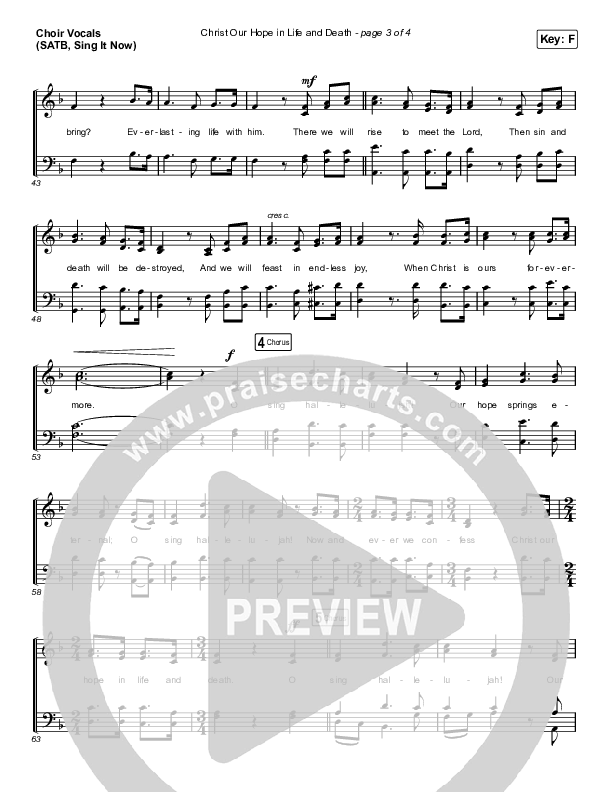 Christ Our Hope In Life And Death (Sing It Now SATB) Choir Sheet (SATB) (Matt Papa / Keith & Kristyn Getty / Arr. Luke Gambill)