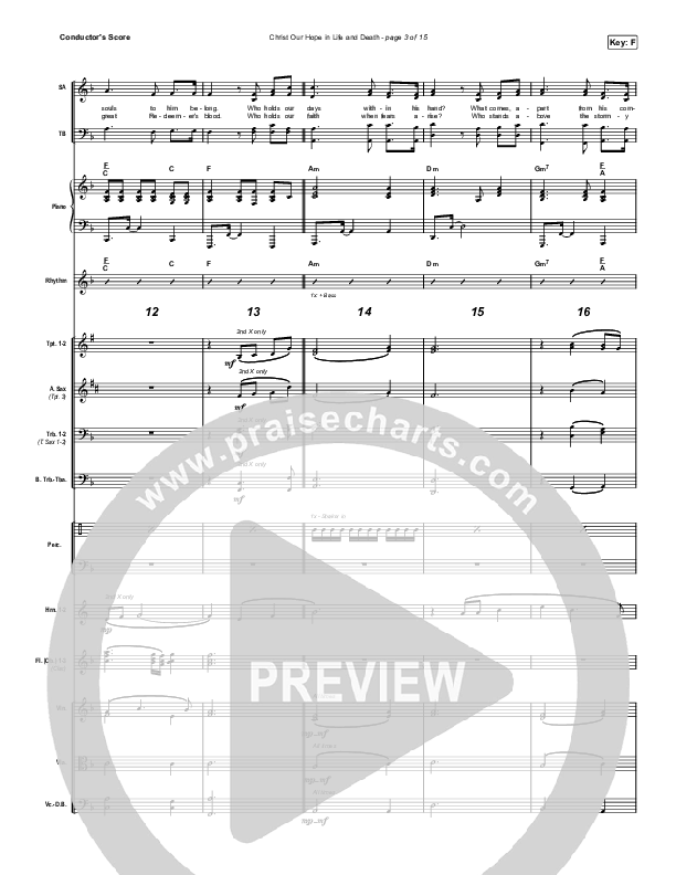 Christ Our Hope In Life And Death (Sing It Now SATB) Conductor's Score (Matt Papa / Keith & Kristyn Getty / Arr. Luke Gambill)