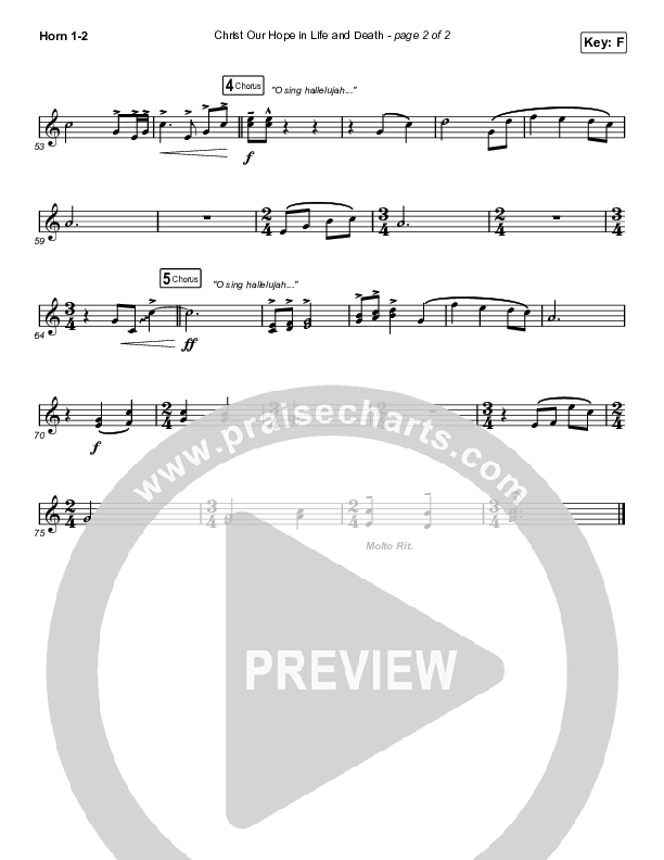 Christ Our Hope In Life And Death (Sing It Now SATB) French Horn 1/2 (Matt Papa / Keith & Kristyn Getty / Arr. Luke Gambill)