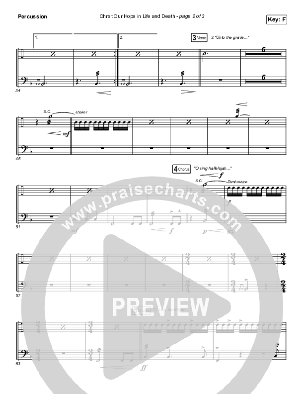 Christ Our Hope In Life And Death (Sing It Now SATB) Percussion (Matt Papa / Keith & Kristyn Getty / Arr. Luke Gambill)