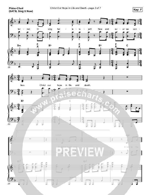 Christ Our Hope In Life And Death (Sing It Now SATB) Piano/Choir (SATB) (Matt Papa / Keith & Kristyn Getty / Arr. Luke Gambill)