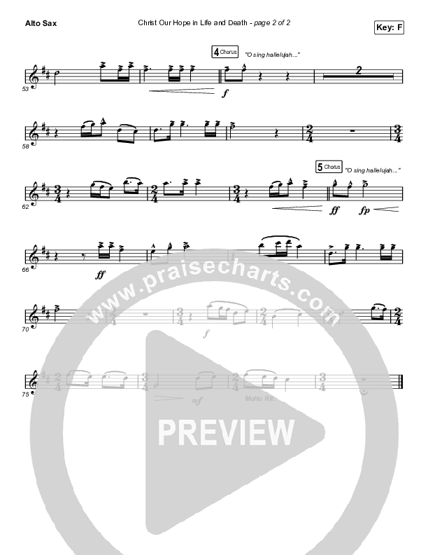 Christ Our Hope In Life And Death (Worship Choir SAB) Sax Pack (Matt Papa / Keith & Kristyn Getty / Arr. Luke Gambill)