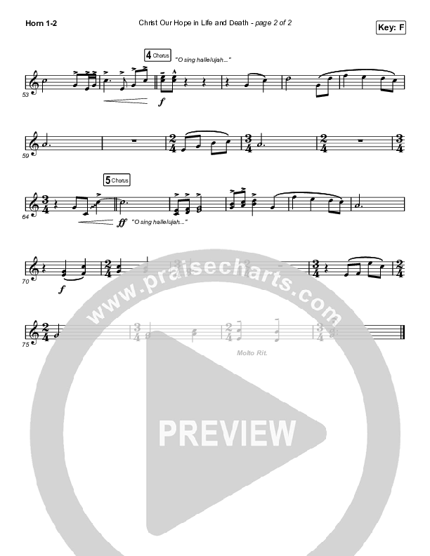 Christ Our Hope In Life And Death (Worship Choir SAB) Brass Pack (Matt Papa / Keith & Kristyn Getty / Arr. Luke Gambill)