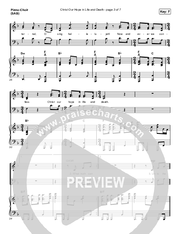 Christ Our Hope In Life And Death (Worship Choir SAB) Piano/Choir (SAB) (Matt Papa / Keith & Kristyn Getty / Arr. Luke Gambill)