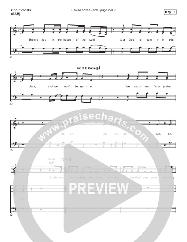 House Of The Lord (Worship Choir SAB) Choir Sheet (SAB) (Phil Wickham / Arr. Luke Gambill)